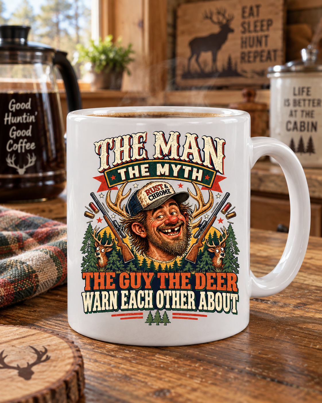 The Guy the Deer Warn Each Other About | 20 oz Hunting Coffee Mug