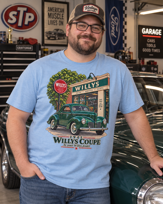 1941 Willys Coupe — Main Street Classic Tee