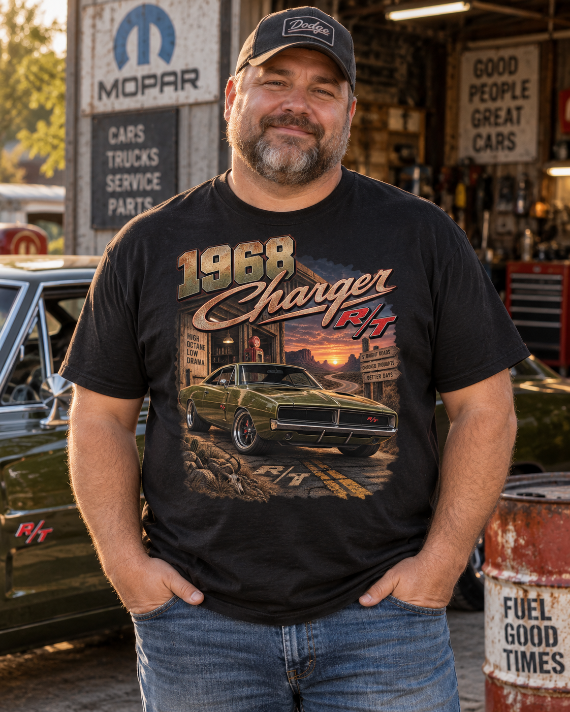 1968 Charger R/T — American Muscle T-Shirt