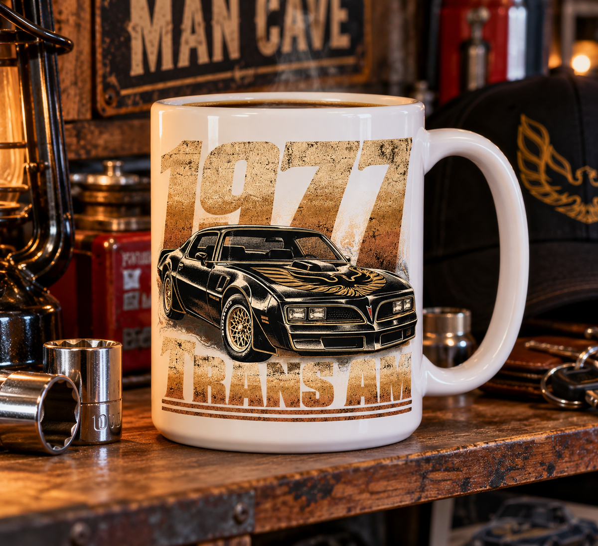 1977 Trans Am Black & Gold 20 oz Coffee Mug