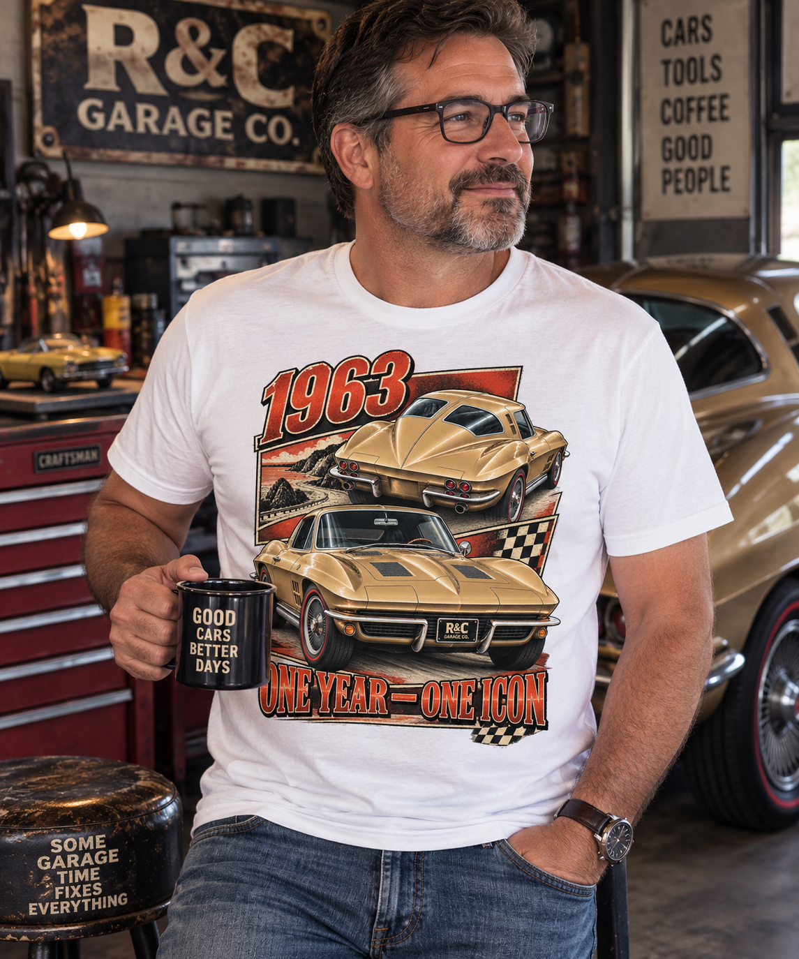 1963 Split-Window Sting Ray — One Year, One Icon T-Shirt