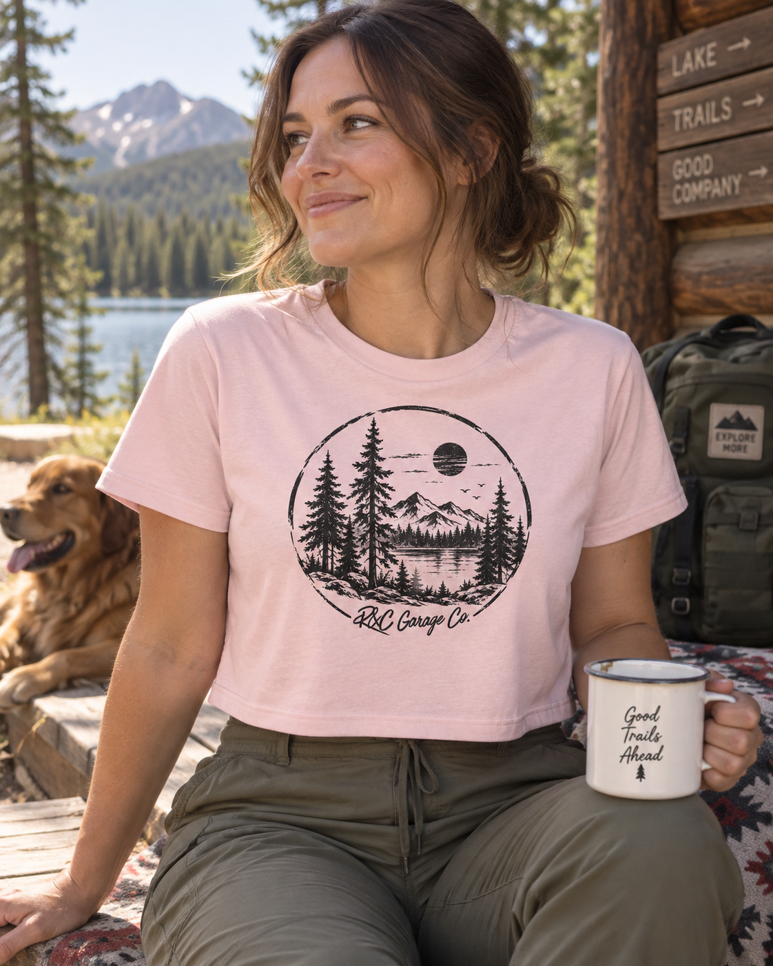 Mountain Pines Women’s Crop Top — R&C Garage Co.