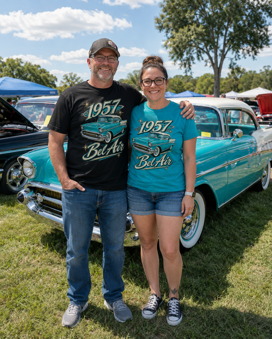 1957 Bel Air – Turquoise & Ivory Classic Tee