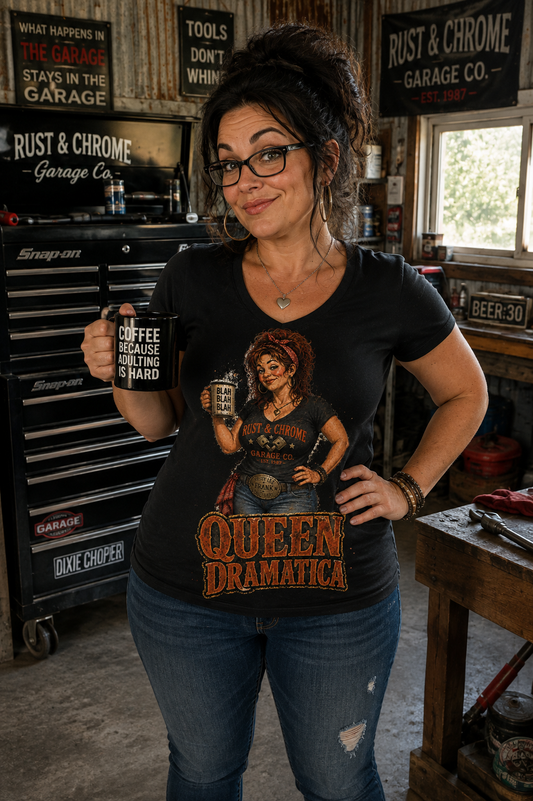 Rosie Lee Frank — Queen Dramatica Garage Tee
