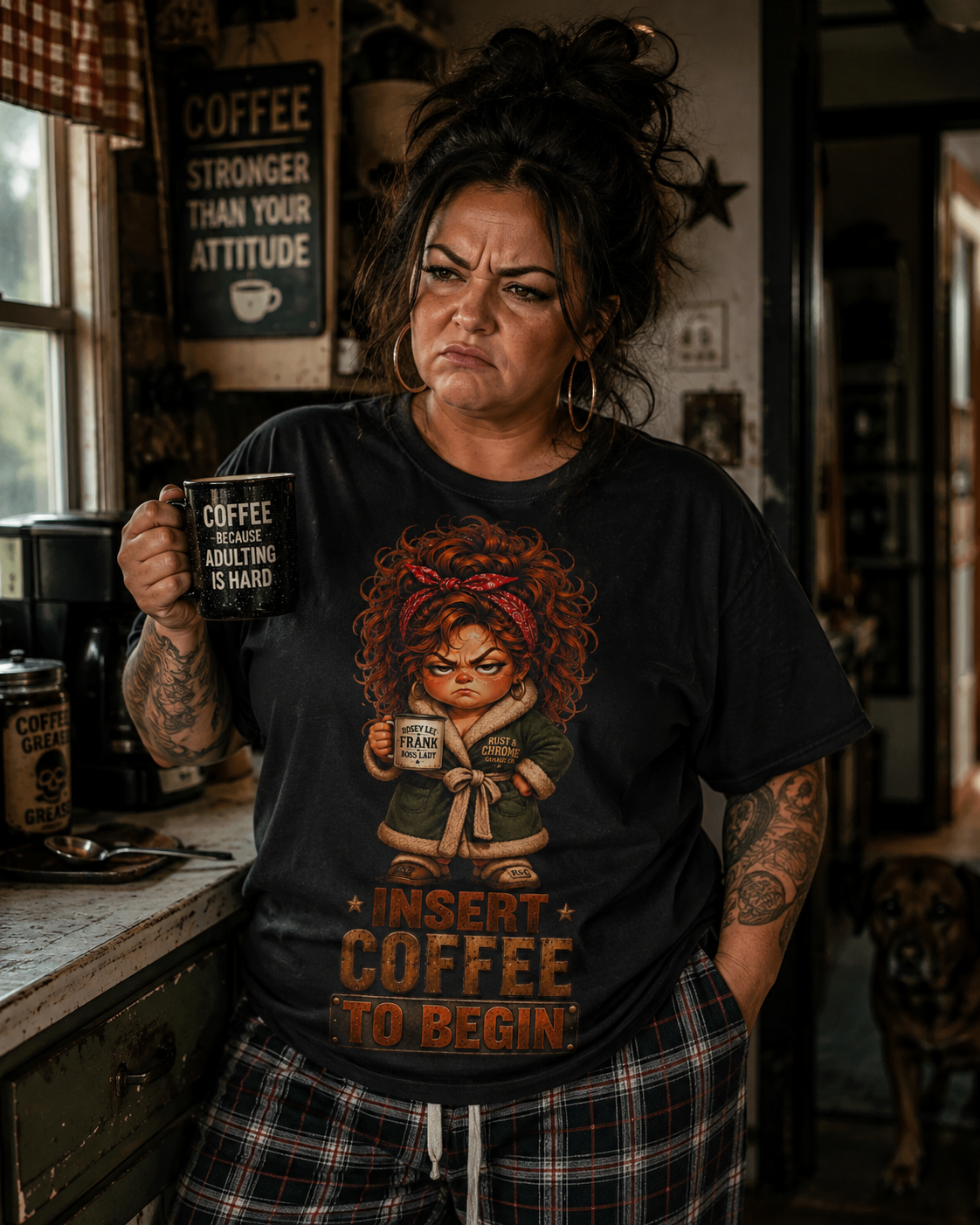 Insert Coffee to Begin | Rosie Lee Frank Boss Lady Tee