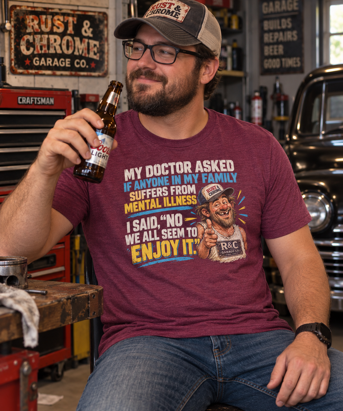 My Doctor Asked… We All Seem to Enjoy It — Funny Garage T-Shirt