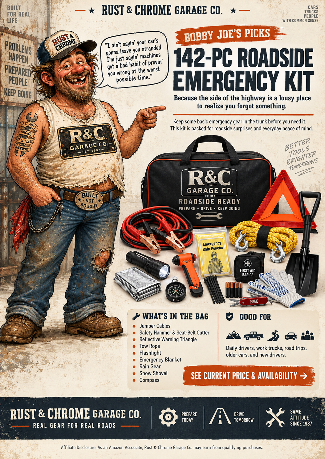 142-PC Roadside Emergency Kit - Bobby Joe's Picks