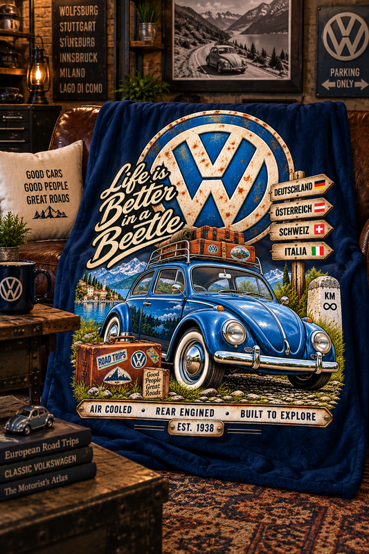 Life Is Better in a Beetle — Air-Cooled Road Trip Blanket